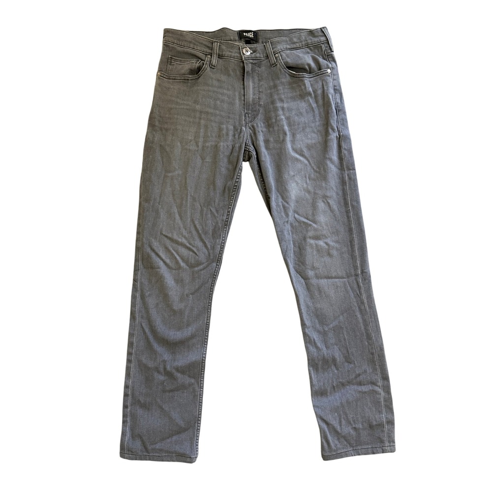 Paige Lennox Slim Fit Grey Jeans‎ Mens Size 33 Stretch Rayon Blend Denim